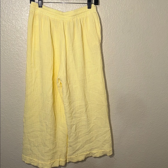 Fashion Nova Yellow Gauze 2-Piece Set – Button-Down Shirt & Pants Size L - Picture 6 of 8